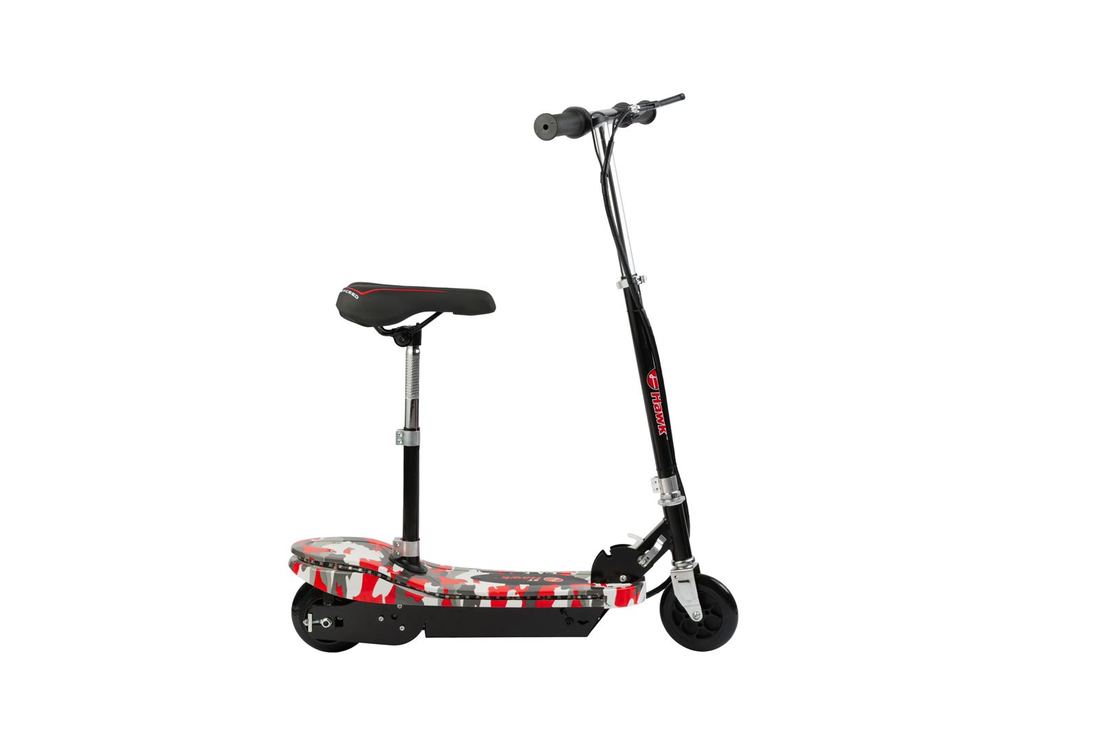 2 in 1 Use Seat or Without Limited Edition E Scooter Rear Brakes with Charger Rechargeable 120w Made of Steel and Aluminium Age 6-12 St Hawk Kids Electric Scooter with Seat Manual 